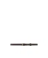Totême Thin Leather Trouser Belt Bark In Black