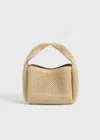 Totême Petite Crochet Bucket Bag Vanilla