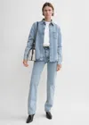 Totême Women's Blue Overshirt With Pocket Detail In Cool Blue
