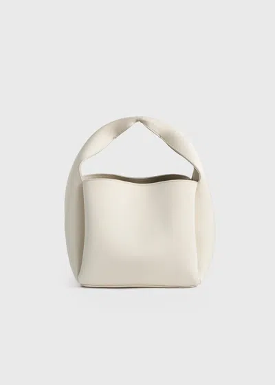Totême Petite Satin Bucket Bag Ecru
