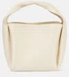 Totême Petite Satin Bucket Bag In Ecru 116