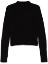Totême Petite Chunky Wool And Cashmere Sweater In 黑色