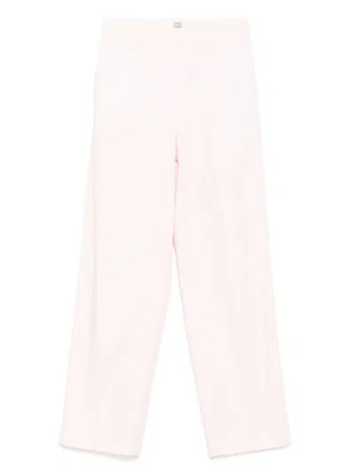 Totême Pink Slanted Pocket Pants In Light Pink