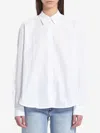 Totême Toteme Monogram Stripe Organic Cotton Poplin Button-up Shirt In White