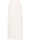 Totême Pleated Crepe Wrap Skirt In Neutrals
