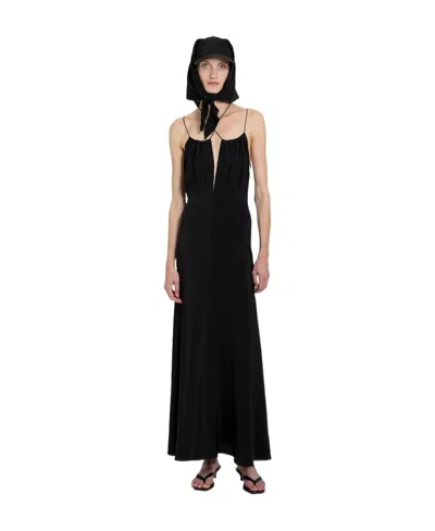 Totême Pleated Dress In Black