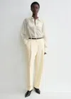 Totême Pleated Straight Trousers Butter In Butter