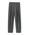 Totême Grey Pants With Belt Loops And Pences In Wool Blend Woman In Black