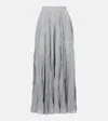 Totême Toteme Semisheer Plissé Maxi Skirt