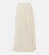 Totême Plissé Organic Cotton Chiffon Maxi Skirt In Weiss