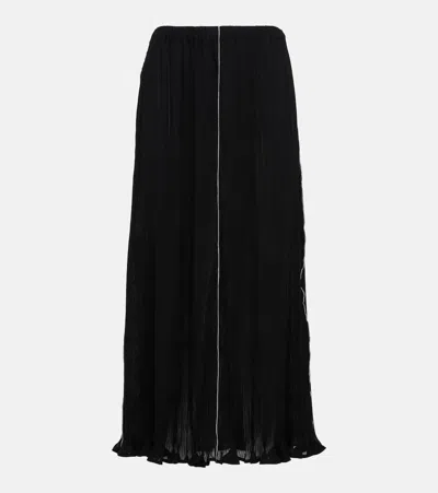 Totême Plissé Maxi Skirt In Black