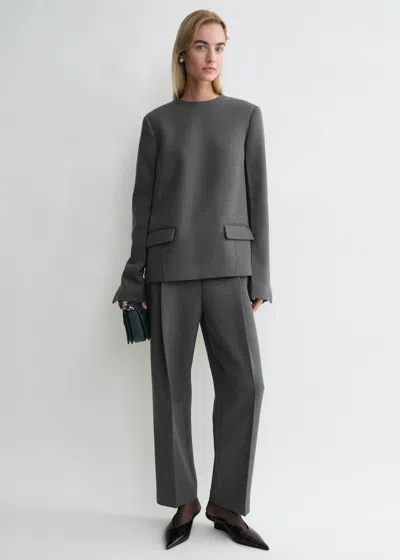 TOTÊME POCKET TOP GREY MELANGE