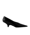 Totême Sharp Leather Kitten-heel Pumps In Black