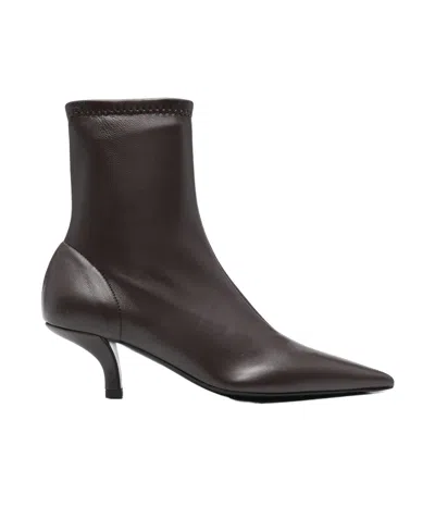 TOTÊME TOTÊME POINTED TOE THE HEELED SOCK BOOTS