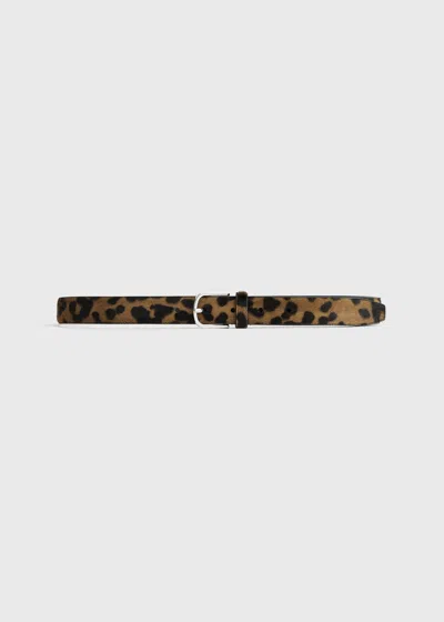 Totême Pony Hair Belt Leopard In Brown