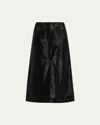 Totême Pony Hair Skirt Black In Black