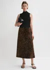 Totême Zeron Leopard-print Leather Skirt In Leopard