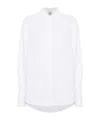 Totême Toteme Oversized Poplin Tux Shirt White In White