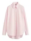 Totême Pink Kimono-sleeve Poplin Shirt In Nude & Neutrals