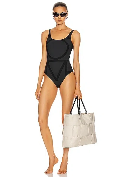 Totême Positano Swim In Black Monogram