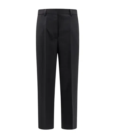 Totême Pressed-crease Cropped Trousers In Black