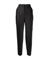 Totême Pressed-crease Tapered Trousers In Black