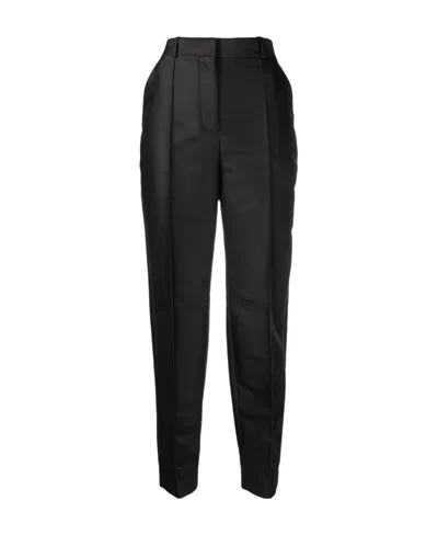 Totême Pressed-crease Tapered Trousers In Black