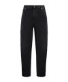 Totême Logo-embroidered Tapered-leg Jeans In Black