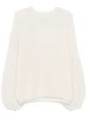 Totême Puffed Knit Sweater In White