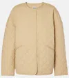 Totême Steppjacke Aus Baumwolle In Beige