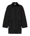 Totême Quilted Organic Cotton Blend Barn Jacket In Black