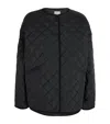 Totême Oversized Quilted Buttoned Jacket In Black