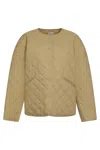 Totême Toteme Women Beige Organic Cotton Quilted Jacket In Sand