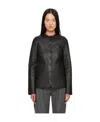 Totême Quilted Leather Jacket In Black