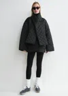 Totême Quilted Scarf Jacket Black In Black