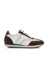 Totême Sport Recycled Poly Low Top Sneakers In White/brown