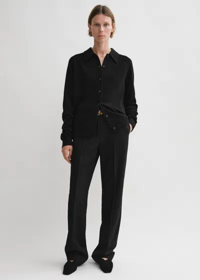 Totême Raglan-sleeve Cashmere Cardigan Black