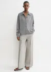 Totême Grey Shirt With Raglan Sleeves In Cashmere Woman In Grey Melange