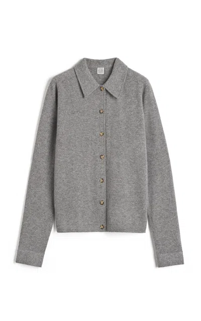 Totême Raglan-sleeve Cashmere Shirt Grey