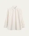 Totême Toteme Relaxed Stripe Button-up Shirt In Lightpastel Red