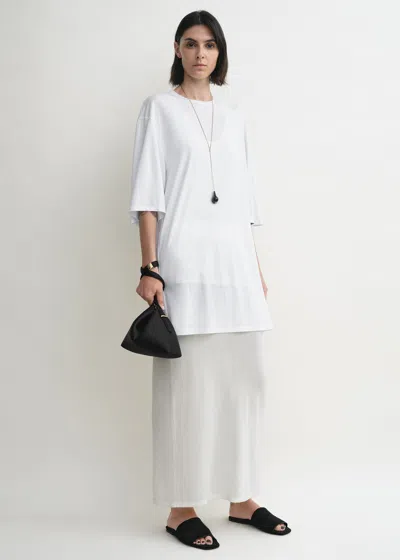Totême Relaxed Tee Dress White In Animal Print