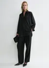 Totême Relaxed Voile Shirt Black In Black
