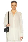Totême Relaxed Voile Shirt In Milk