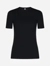 Totême Classic Ribbed T-shirt In 001 Black