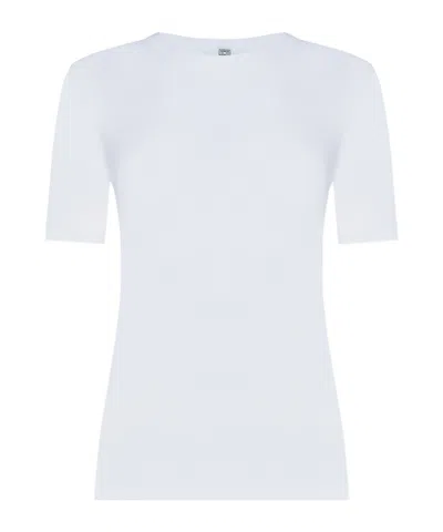 TOTÊME TOTÊME FINE RIBBED CREWNECK T-SHIRT