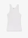 Totême Toteme Women Cotton Ribbed Knit Tank Top In White