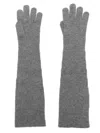 Totême Ribbed Gloves In Grey
