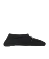 Totême The Gathered Satin Ballet Flats In Black