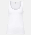 TOTÊME RIBBED-KNIT COTTON-BLEND JERSEY TANK TOP