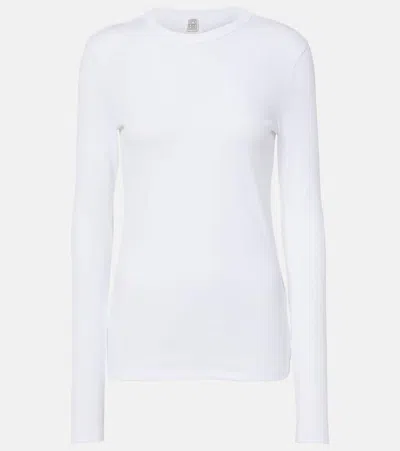 Totême Longsleeve Aus Jersey In Weiss